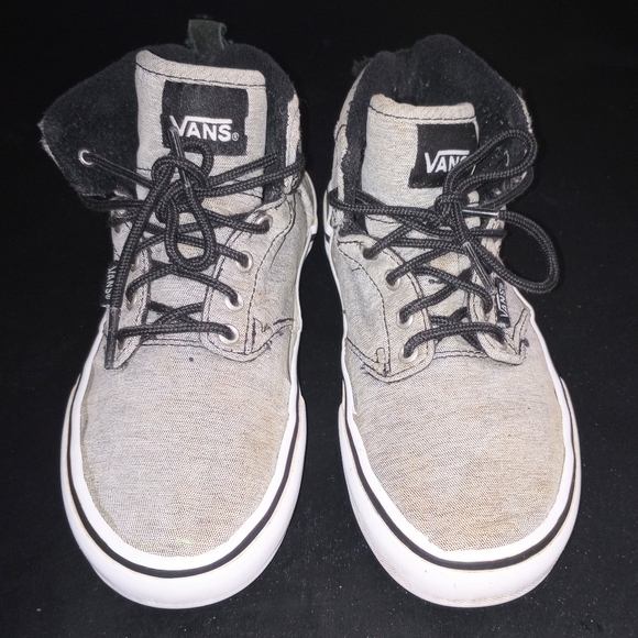 Vans 721356 Kids Hi-Top Basketball Shoes Gray Size 1.5Y - Picture 2 of 8